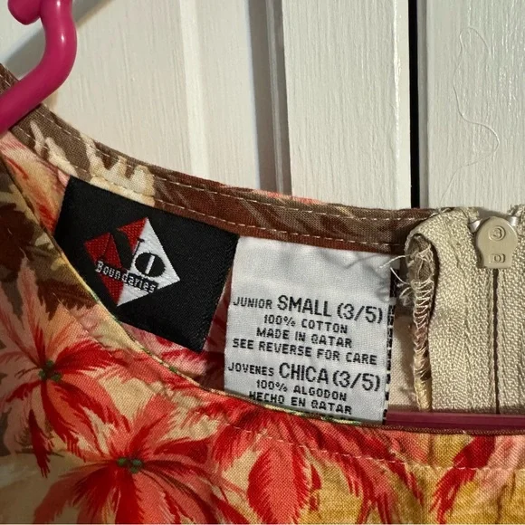 No Boundaries Multicolor Tropical Mini Dress - Picture 2 of 3